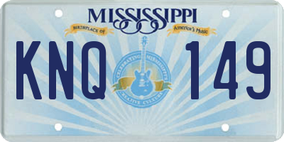 MS license plate KNQ149