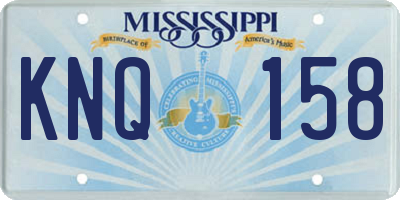 MS license plate KNQ158