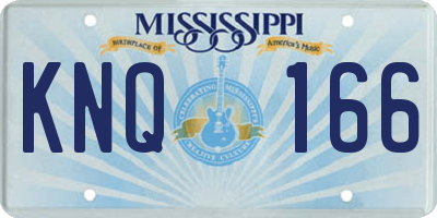 MS license plate KNQ166
