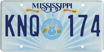 MS license plate KNQ174