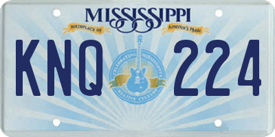 MS license plate KNQ224