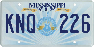 MS license plate KNQ226