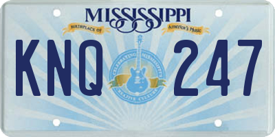 MS license plate KNQ247