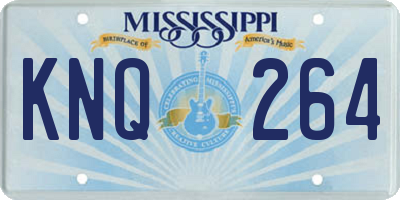 MS license plate KNQ264