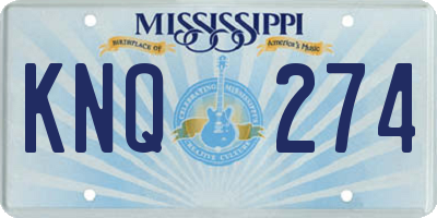 MS license plate KNQ274