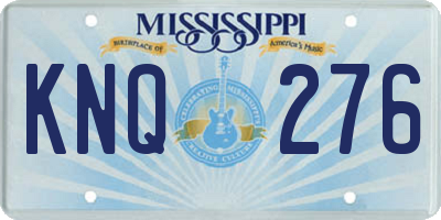MS license plate KNQ276
