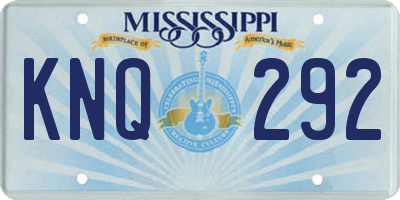 MS license plate KNQ292