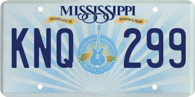 MS license plate KNQ299