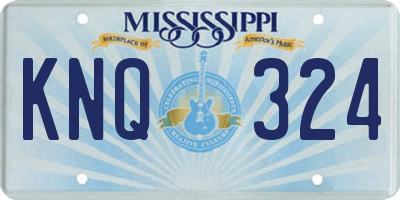 MS license plate KNQ324