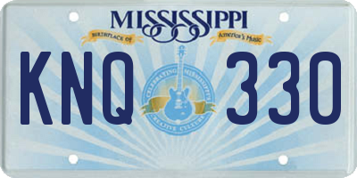 MS license plate KNQ330