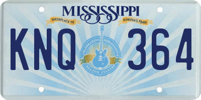 MS license plate KNQ364