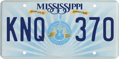 MS license plate KNQ370
