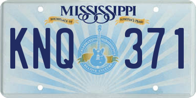 MS license plate KNQ371