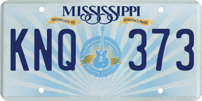 MS license plate KNQ373