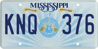 MS license plate KNQ376