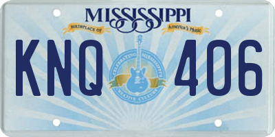 MS license plate KNQ406