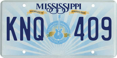 MS license plate KNQ409