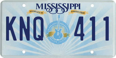 MS license plate KNQ411