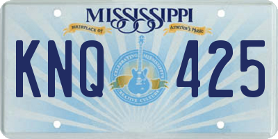 MS license plate KNQ425