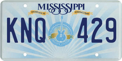 MS license plate KNQ429