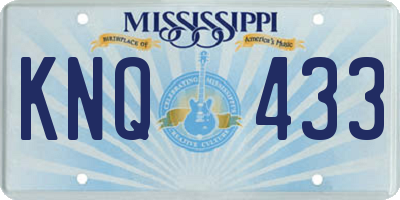 MS license plate KNQ433