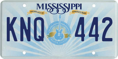 MS license plate KNQ442