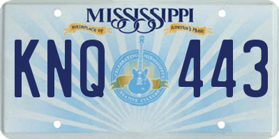MS license plate KNQ443