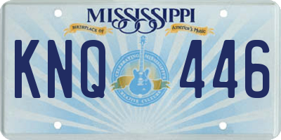 MS license plate KNQ446