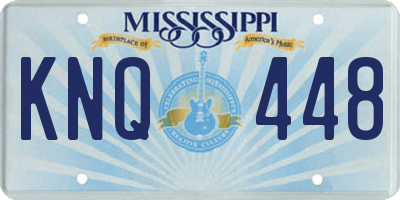 MS license plate KNQ448