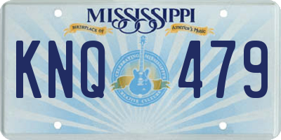MS license plate KNQ479