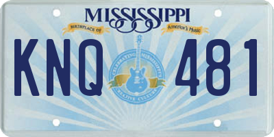 MS license plate KNQ481
