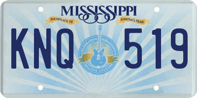 MS license plate KNQ519