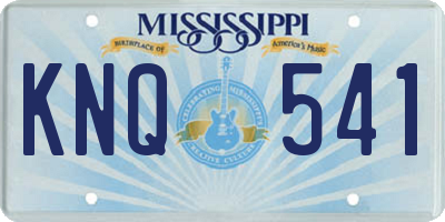 MS license plate KNQ541
