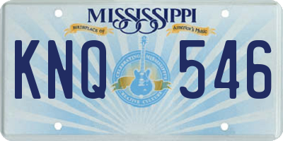 MS license plate KNQ546