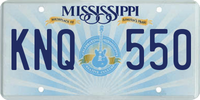 MS license plate KNQ550