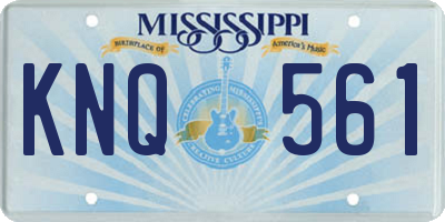 MS license plate KNQ561