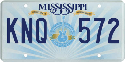 MS license plate KNQ572