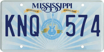 MS license plate KNQ574