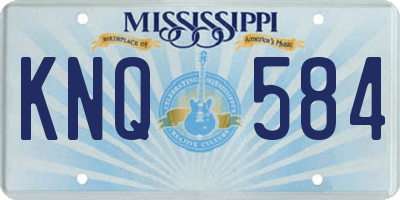 MS license plate KNQ584