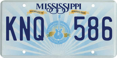 MS license plate KNQ586