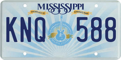 MS license plate KNQ588
