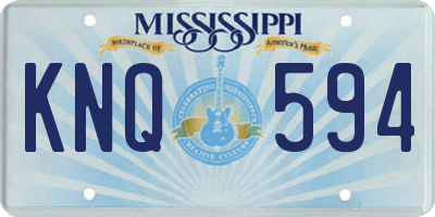 MS license plate KNQ594