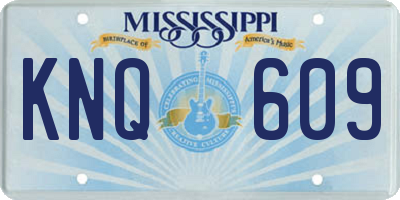 MS license plate KNQ609