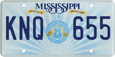 MS license plate KNQ655