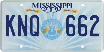 MS license plate KNQ662