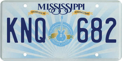 MS license plate KNQ682