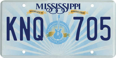 MS license plate KNQ705