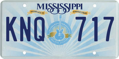 MS license plate KNQ717