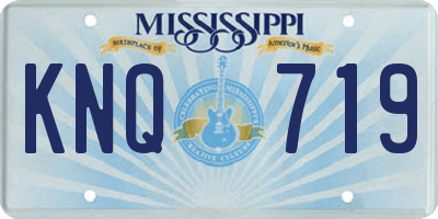 MS license plate KNQ719