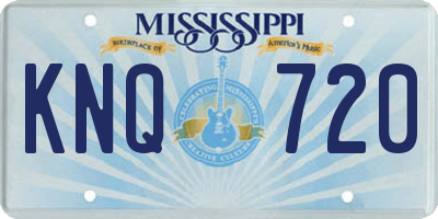 MS license plate KNQ720